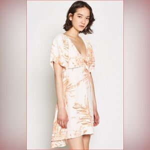 Joie aralda island sunset floral mini dress with tie